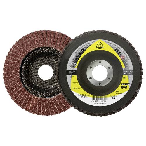 Klingspor 322814 SMT 314 Schleifmopteller, 125 x 22,23 mm Korn 36 gewölbt Durchmesser 125 mm 10 St.