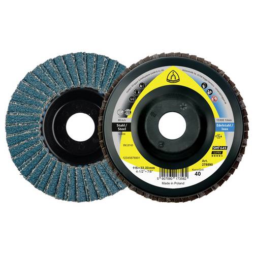 Klingspor 278590 SMT 645 Schleifmopteller, 115 x 22,23 mm Korn 40 gerade Durchmesser 115 mm 10 St.