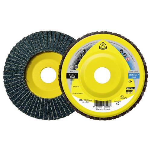 Klingspor 321672 SMT 925 Schleifmopteller, 180 x 22,23 mm Korn 40 gerade Durchmesser 180 mm 5 St.