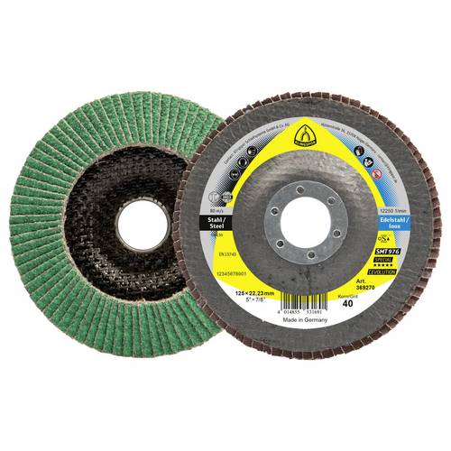 Thumbnail - Klingspor 369270 SMT 976 Schleifmopteller Multibindung Keramik, 125 x 22,23 mm Korn 40 gewölbt Durchmesser 125 mm 10 St.