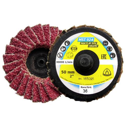 Klingspor 365143 MST 924 Schleifmopteller, Korn 60 75 mm gewölbt Quick Roll Connect Durchmesser 75 mm 10 St.