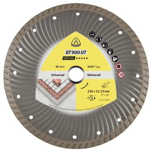Klingspor 325364 DT 900 UT Special Diamanttrennscheibe Durchmesser 115 mm Bohrungs-Ø 22.23 mm Beton, universal, Baustell...