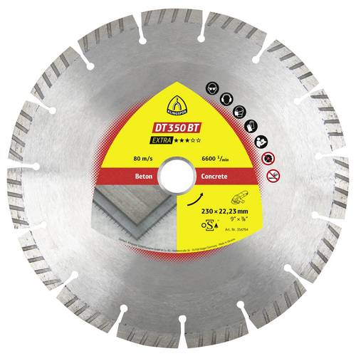 Thumbnail - Klingspor 354790 DT 350 BT Extra Diamanttrennscheibe Durchmesser 115 mm Bohrungs-Ø 22.23 mm Beton 1 St.