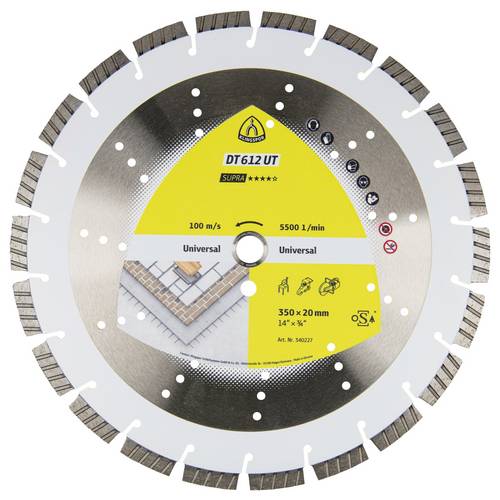 Klingspor 340229 DT 612 UT Supra Diamanttrennscheibe Durchmesser 300 mm Bohrungs-Ø 25.4 mm Beton, universal, Altbeton, a...
