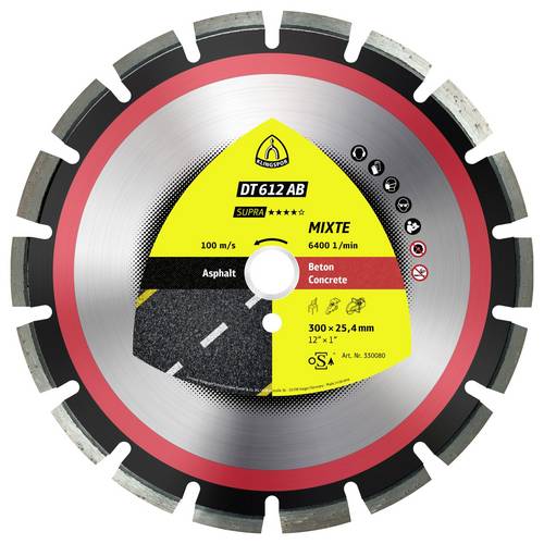 Thumbnail - Klingspor 330083 DT 612 AB Supra Diamanttrennscheibe Durchmesser 450 mm Bohrungs-Ø 25.4 mm Asphalt, Beton 1 St.