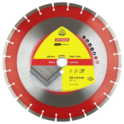 Klingspor 354663 DT 350 B Extra Diamanttrennscheibe Durchmesser 350 mm Bohrungs-Ø 20 mm Beton 1 St.