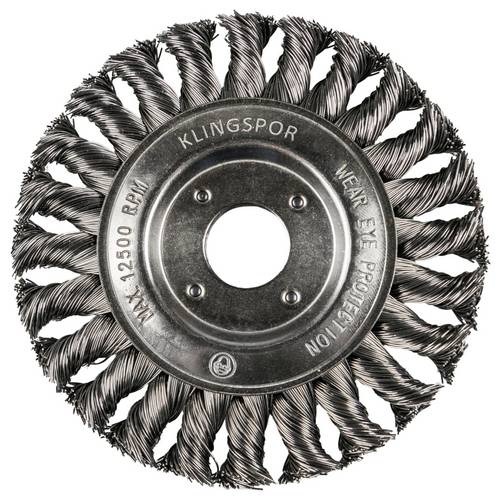 Thumbnail - Klingspor BR 600 Z Rundbürste gezopft einreihig, 115 x 14 mm Gewinde M 14 0,5 Edelstahl BR 600 Z 370718 1 St.