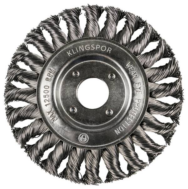Klingspor BR 600 Z Rundbürste gezopft einreihig Anzahl Reihen 1, 125 x 14 x 22,23 mm 0,5 Stahl BR 600 Z  358312 1 St.