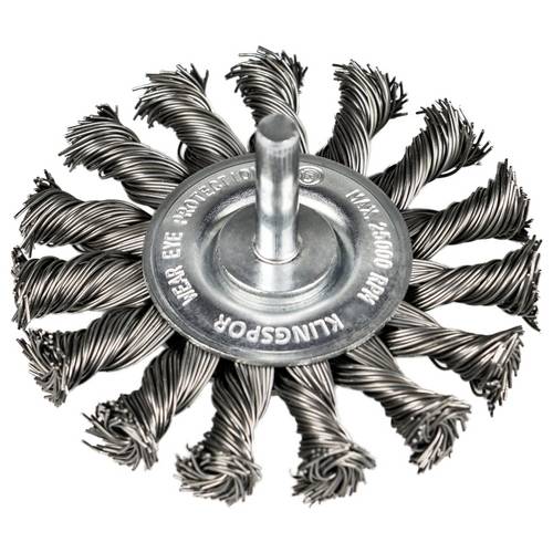 Klingspor BRS 600 Z Schaftrundbürste gezopft Anzahl Reihen 1, 75 x 12 x 6 mm 0,5 Stahl BRS 600 Z 358320 10 St.