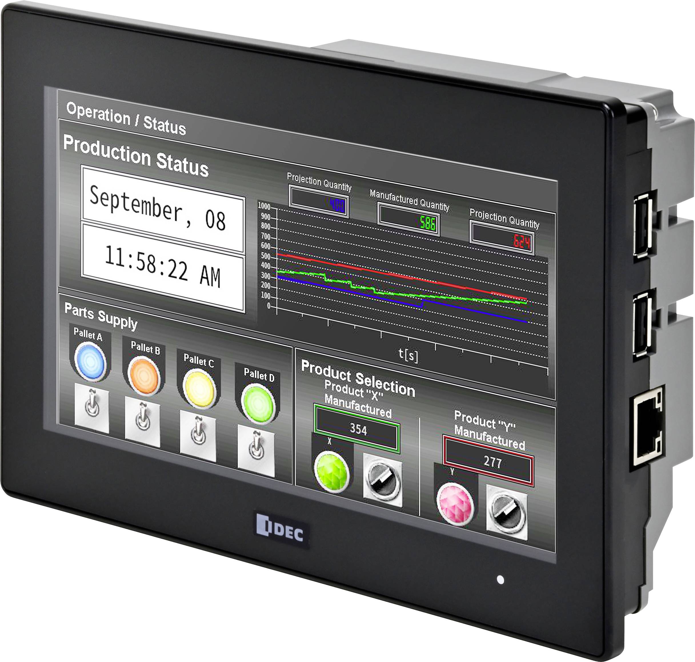 Idec FT2J-7U22SAF-B FT2J-7U22SAF-B PLC-bedieningsmodule