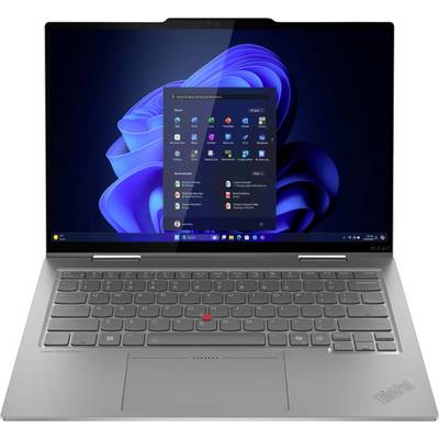Ein Laptop mit geöffneter Windows-Benutzeroberfläche. Verschiedene Software-Icons sind auf dem Bildschirm sichtbar.