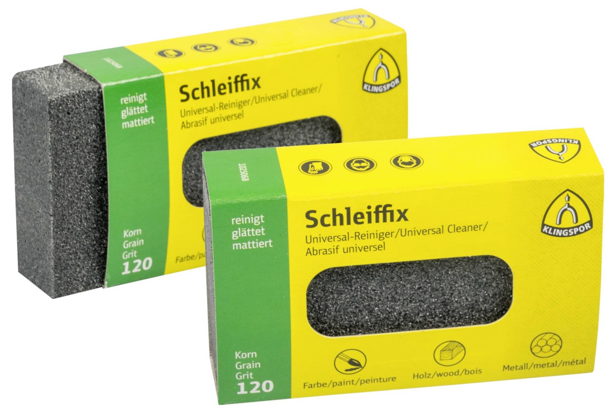 Klingspor 13802 SFK 655 Schleiffix Handklotz, Korn 120 80 x 50 x 20 mm 18 St.-0