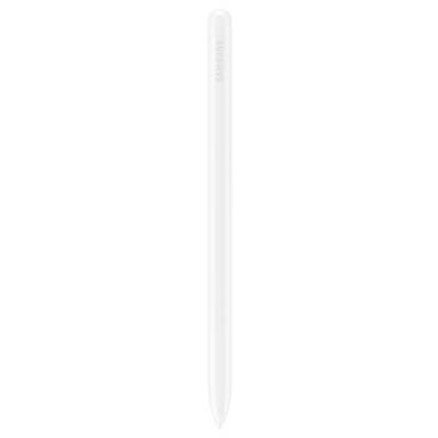 Ein schlankes, weißes, zylindrisches Objekt, möglicherweise ein Stift oder Stylus, wird vor einem weißen Hintergrund gezeigt.