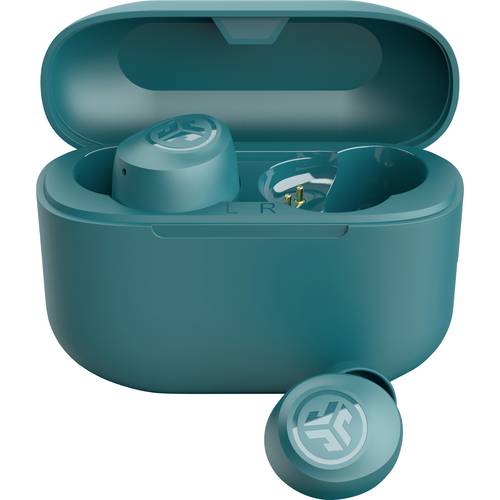 JLab Go Air Pop In Ear Kopfhörer Kabellos, Bluetooth® Türkis Ladecase, Lautstärkeregelung, Mikrofon-Stummschaltung, Schw...
