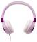 Rosa Over-Ear-Kopfhörer mit gepolsterten Ohrmuscheln und verstellbarem Kopfbügel, entwickelt für Komfort und Stil.