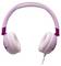 Rosa Over-Ear Kopfhörer mit gepolsterten Ohrmuscheln und einem verstellbaren Kopfbügel, aufrecht positioniert, geeignet zum Musikhören oder Gaming.