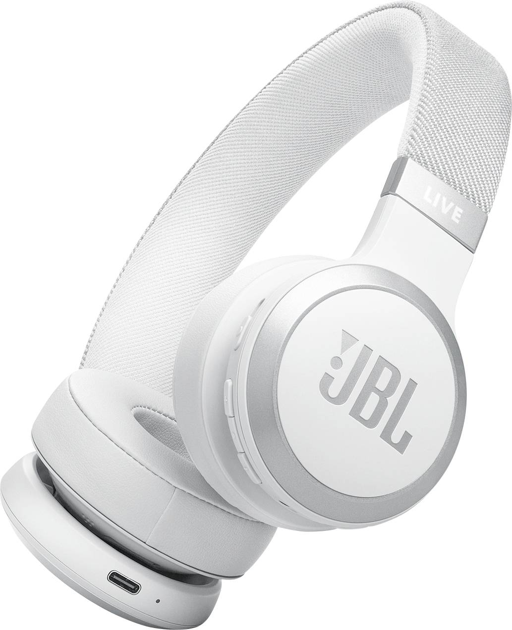 Thumbnail - JBL Live 670 NC On Ear Kopfhörer Kabellos, Bluetooth® Weiß Noise Cancelling Faltbar, Fernbedienung, Surround-Sound