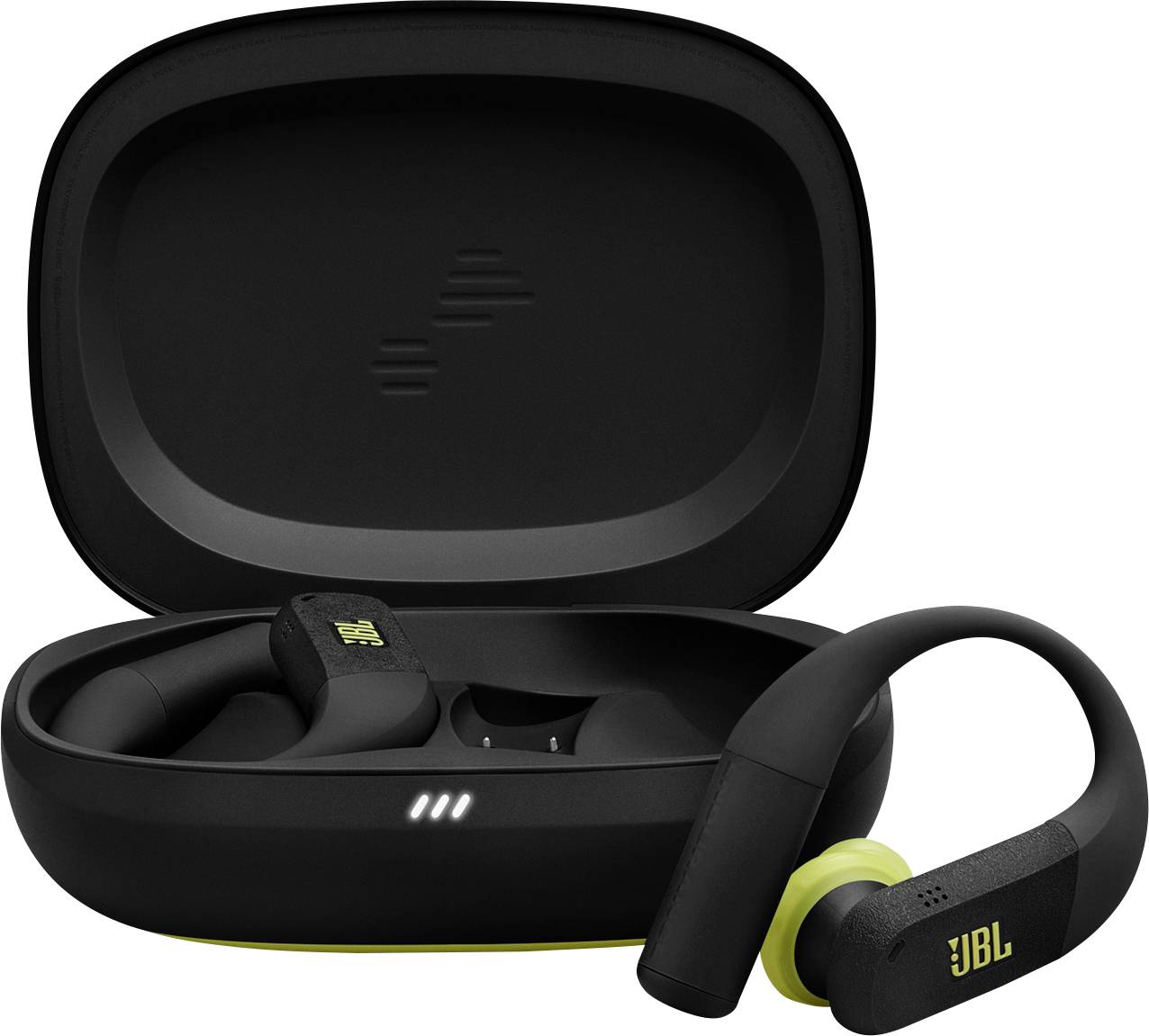 Thumbnail - JBL Endurance Peak 4 In Ear Kopfhörer Kabellos, Bluetooth® Schwarz, Lime Noise Cancelling Ladecase, Ohrbügel, Schweißres...