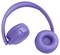 Lila On-Ear-Kopfhörer mit gepolstertem Kopfbügel und Ohrpolstern, entwickelt zum Musikhören.