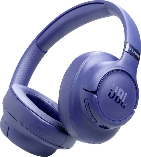 JBL Tune 780 Over Ear Kopfhörer Kabellos, Bluetooth®, kabelgebunden Stereo Blau Noise Cancelling, Mikrofon-Rauschunterdrückung Faltbar, Lautstärkeregelung HiFi