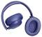 Blaue Over-Ear-Kopfhörer mit gepolsterten Ohrmuscheln, von der Seite dargestellt.