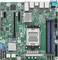 Eine grüne Computer-Motherboard mit mehreren Schaltkreiskomponenten, Steckplätzen für RAM und Anschlüssen für verschiedene Hardware-Schnittstellen auf ihrer Oberfläche.