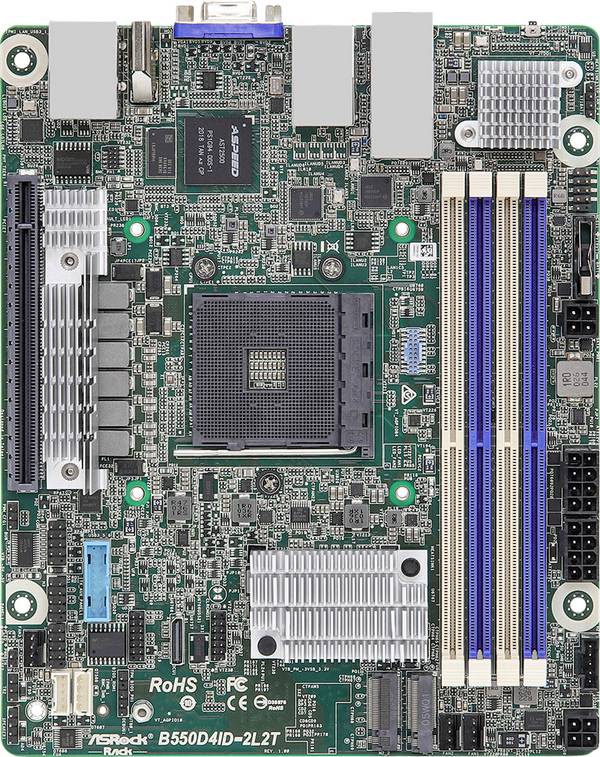 ASRock B550D4ID-2L2T Mainboard  Sockel (PC) AMD® AM4 Formfaktor (Details) Mini-ITX Mainboard-Chipsatz AMD® B550