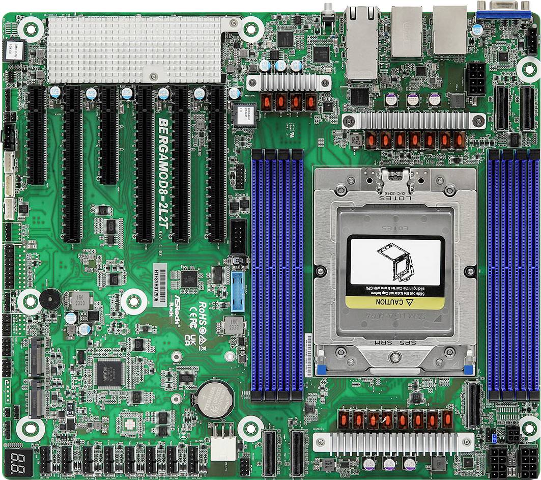 ASRock BERGAMOD8-2L2T Mainboard Sockel (PC) AMD® SP5 Formfaktor (Details) CEB