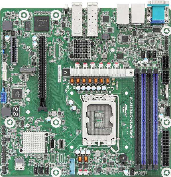 ASRock EC262D4U2-2L2Q/E810 Mainboard  Sockel (PC) Intel® 1700 Formfaktor (Details) Micro-ATX Mainboard-Chipsatz Intel® C262