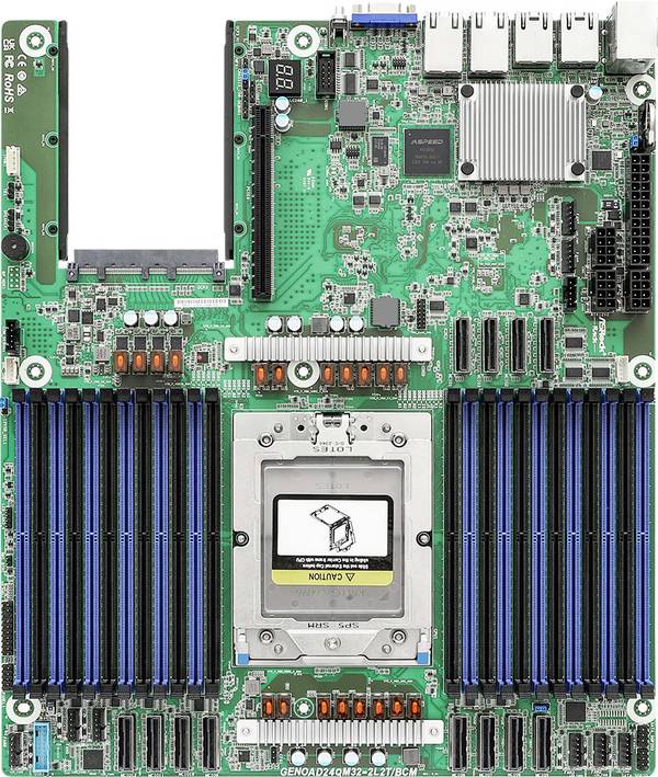 ASRock GENOAD24QM32-2L2T/BCM Mainboard  Sockel (PC) AMD® SP5 Formfaktor (Details) EEB Mainboard-Chipsatz SoC