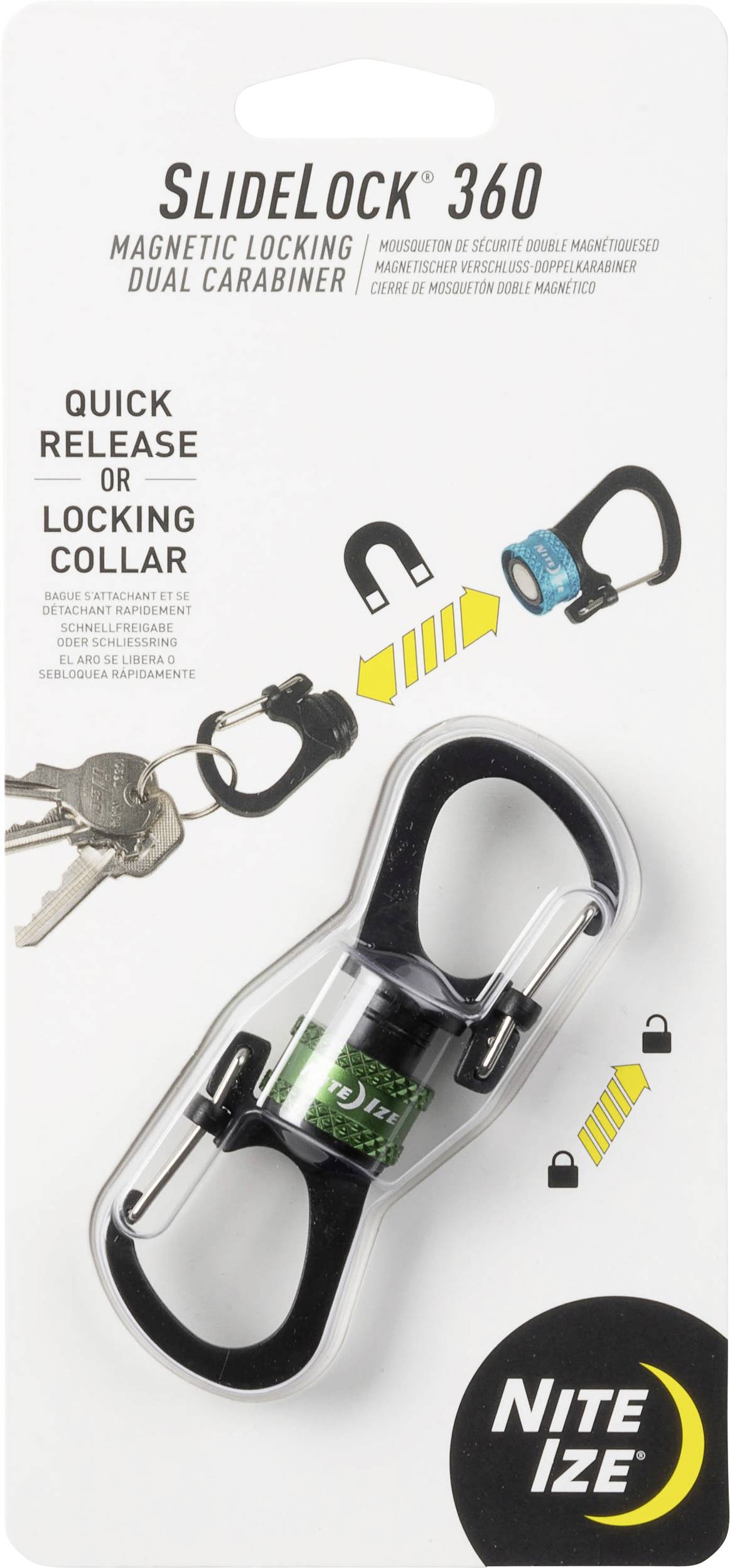 NITE Ize Magnetischer Schlüsselanhänger NI-MSBL-08-R7 Schwarz, Oliv 1 St.