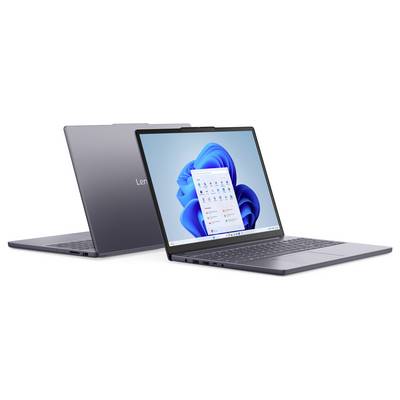 Zwei schlanke Laptops präsentieren einen blau-thematischen Betriebssystem-Startbildschirm und unterstreichen dabei ein modernes Design und eine benutzerfreundliche Oberfläche.