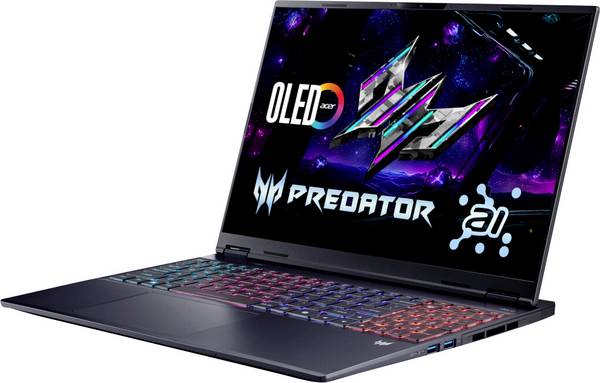 Acer Notebook PHN16S-71-974P  40.6 cm (16 Zoll) WQXGA Intel® Core™ Ultra 9 275HX 16 GB RAM  1000 GB SSD Deutsch, QWERTZ   Nvidia NVIDIA® GeForce RTX™ 5070 Ti 12 GB GDDR7 Schwarz  NH.QX7EV.004