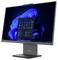 Ein Lenovo-Monitor, der einen Windows-11-Desktop zeigt, mit geöffnetem Startmenü und App-Symbolen.