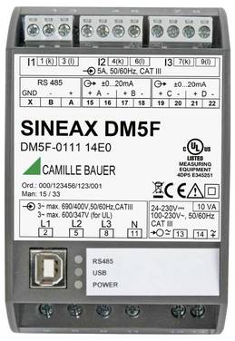 Camille Bauer SINEAX DM5F Netz-Analysegerät   Energiemessungen