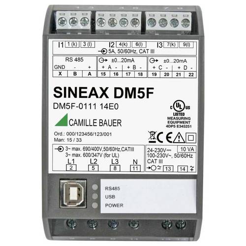 Camille Bauer SINEAX DM5F Netz-Analysegerät