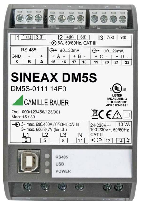 Camille Bauer SINEAX DM5S Netz-Analysegerät