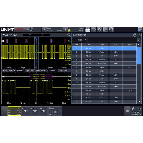 Uni-T MSO3000HD-MIL1553 Mess-Software Upgrade