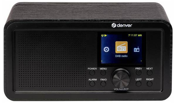 Denver DIR-200 Internet Tischradio DAB+, FM, Internet Internetradio, UKW, Bluetooth®, DAB+, WLAN  Weckfunktion Schwarz