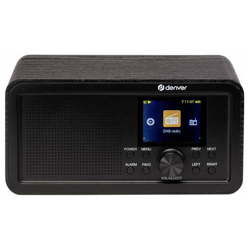 Denver DIR-200 Internet Tischradio DAB+, FM, Internet Internetradio, UKW, Bluetooth®, DAB+, WLAN Weckfunktion Schwarz