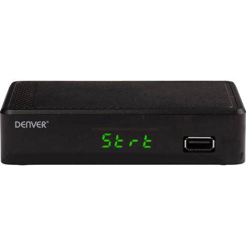 Denver DTB-148 DVB-T2 Receiver Aufnahmefunktion, Deutscher DVB-T2 Standard (H.265), Ethernet-Anschluss, Front-USB, LAN-f...