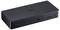 Eine schwarze Asus-Dockingstation mit mehreren Anschlüssen, einschließlich USB, HDMI und Ethernet.