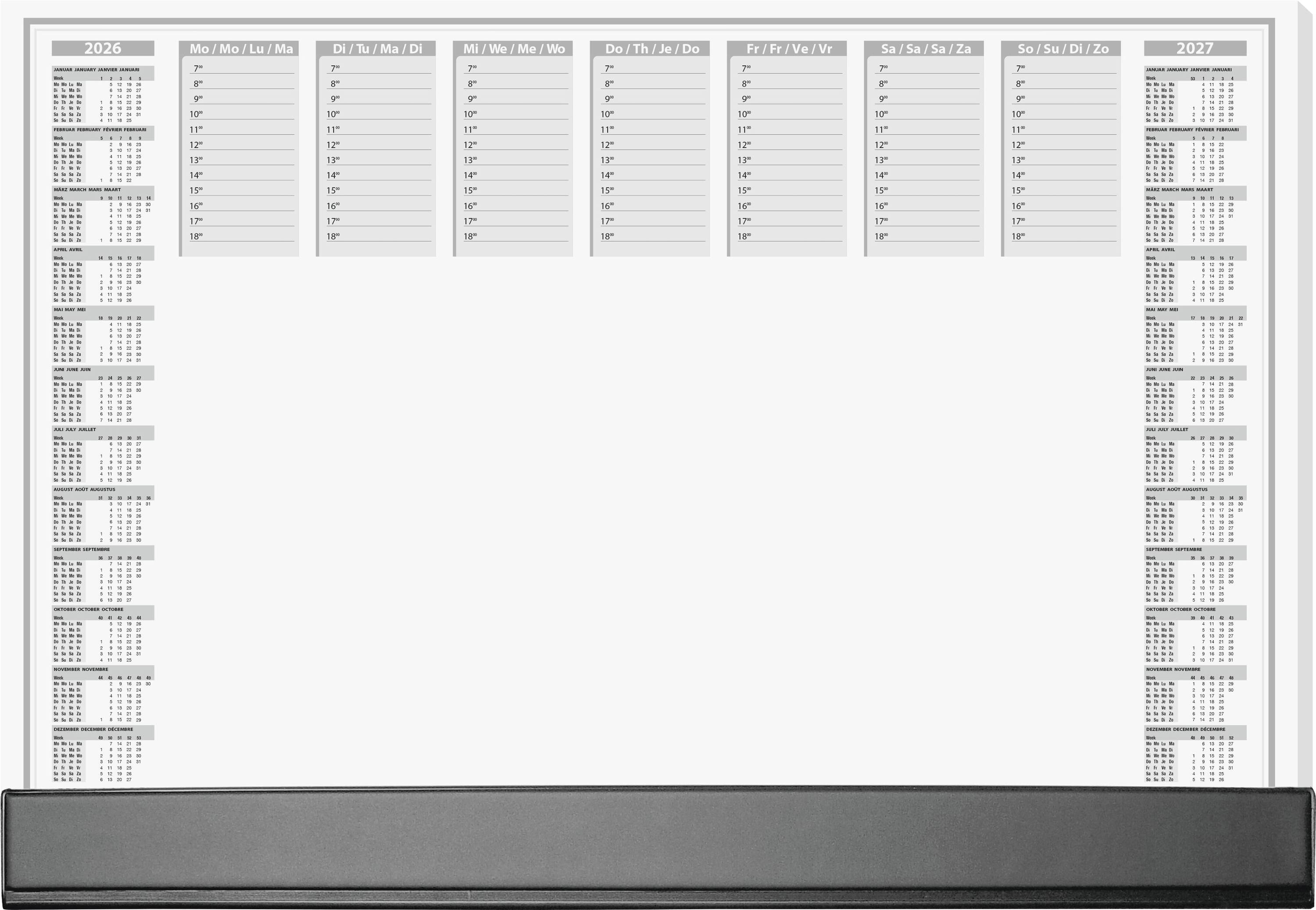 Sigel H6365 Bureau onderlegger Wit, Zwart (b x h) 59.50 cm x 41 cm