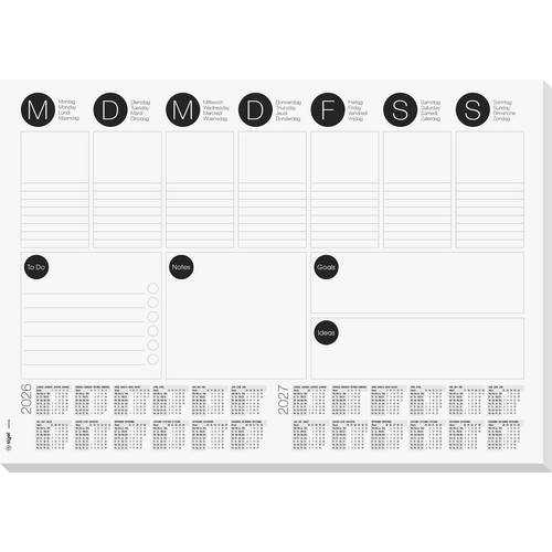 Sigel H6506 Schreibunterlage Weiß, Schwarz (B x H) 42 cm x 29.70 cm