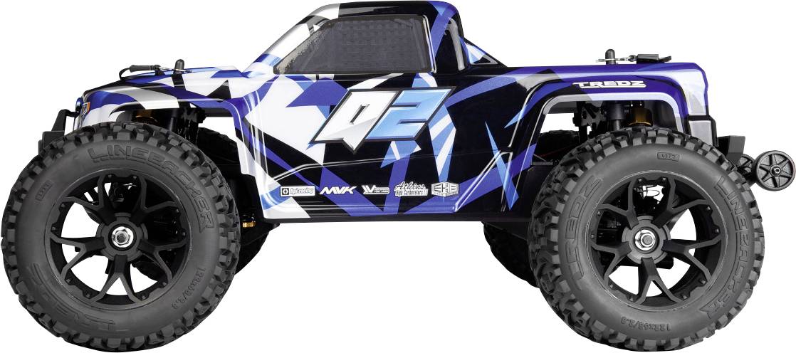 Maverick Quantum2 MT 1/10th Blau Brushed 1:10 RC Modellauto Monstertruck Allradantrieb (4WD) RtR 2,4 GHz