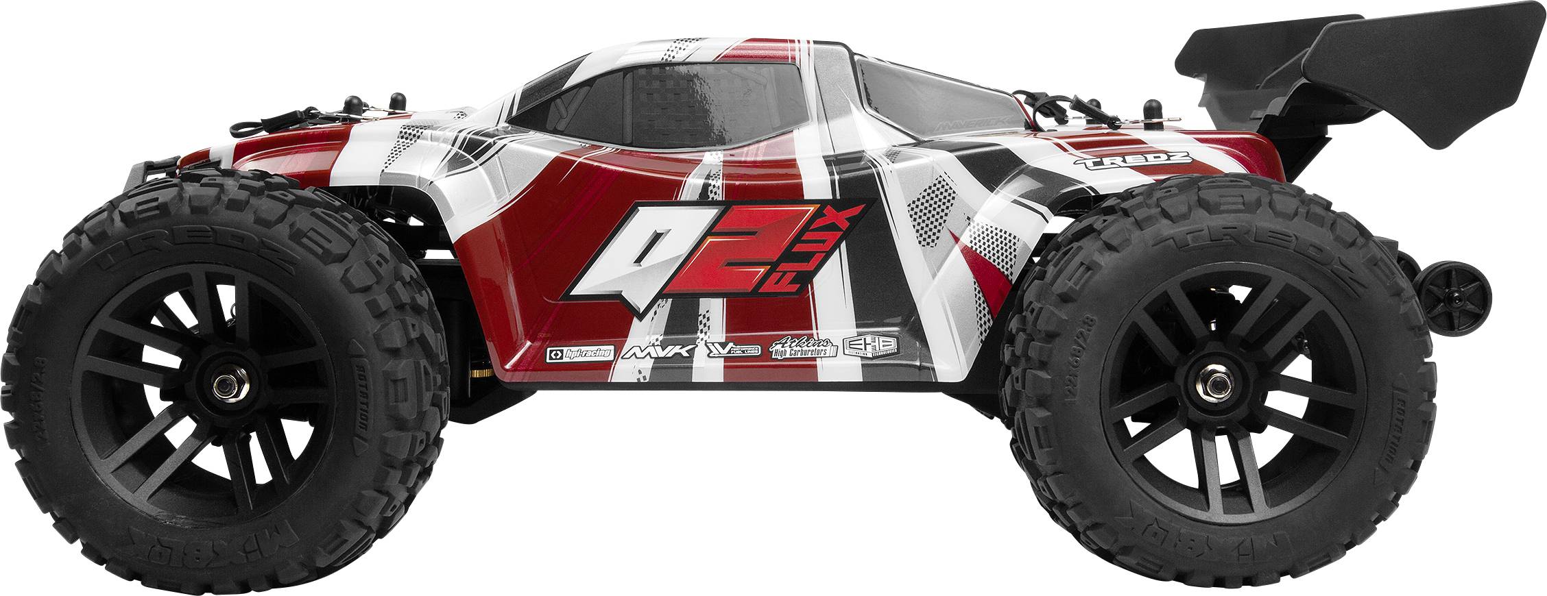 Maverick Quantum2 XT Flux 1/10th Rood Brushless 1:10 RC auto Monstertruck 4WD RTR 2,4 GHz