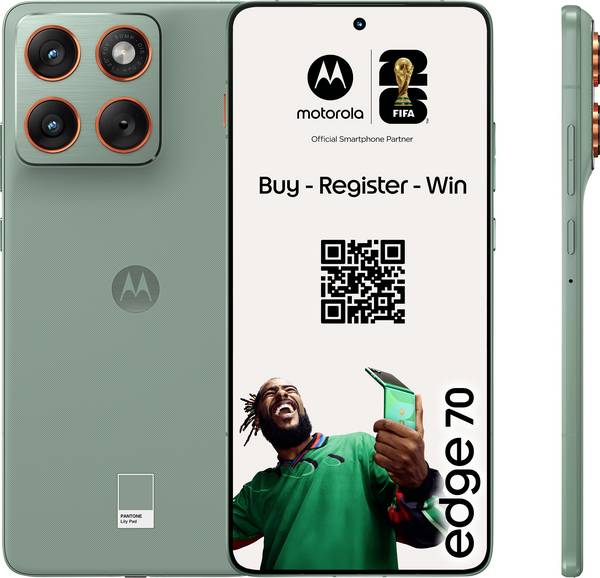 Motorola edge 70   512 GB Lily Pad EEK A (A - G) 16.9 cm (6.67 Zoll) Smartphone