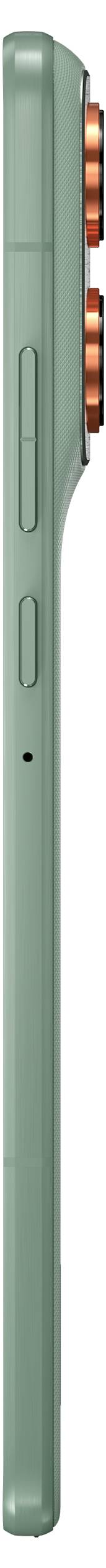 'AI, die sich Ihnen anpasst.' Bildschirm mit Smartphone-Display zeigt 'What's Your Edge?' und App-Funktionen wie 'Merken'. 