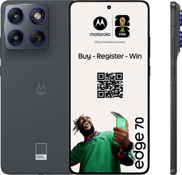 Motorola edge 70   512 GB Gadget Gray EEK A (A - G) 16.9 cm (6.67 Zoll) Smartphone