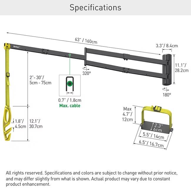 Barkan Ladekabel Wandhalterung arm-6